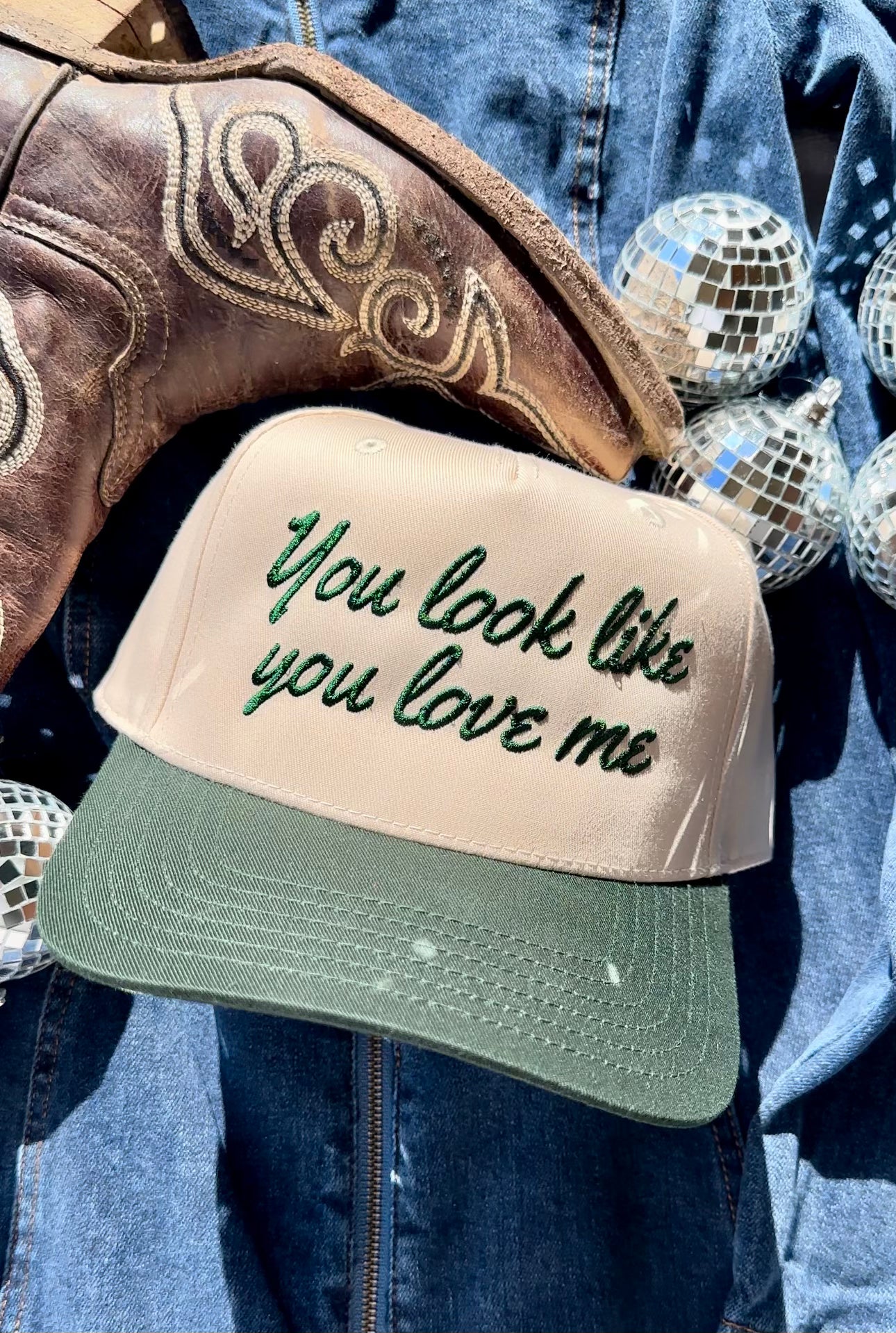 You Look Like You Love Me Trucker Hat - Green