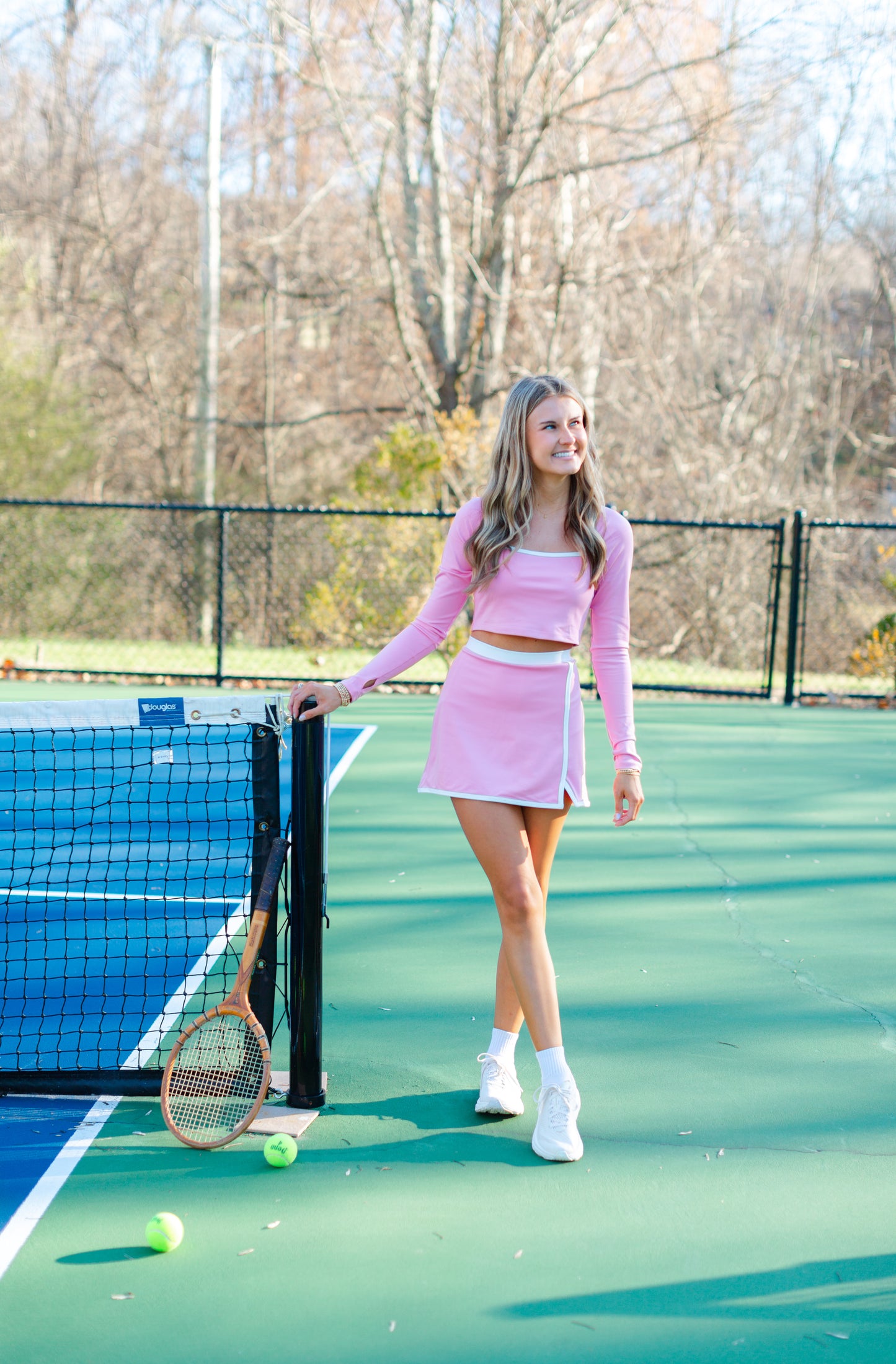 Pink Long Sleeve Athleisure Set